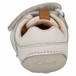 Girls Clarks Casual Shoes Tiny Meadow - G Fit - UK 2 Infant, White
