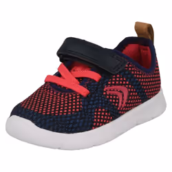) Childrens Unisex Clarks Lightweight Trainers Ath Flux - G Fit - UK 4.5 Infant, Navy/Raspberry (Pink