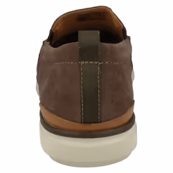 ) Mens Clarks Casual Slip On Shoes Edgewood Step - G Fit - UK 7, Taupe (Brown