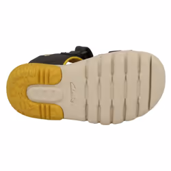 Childrens Clarks Hook And Loop Sandals Rocco Tide K - G Fit - Grey, UK 11.5 Child