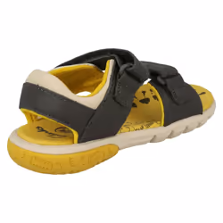 Childrens Clarks Hook And Loop Sandals Rocco Tide K - G Fit - Grey, UK 12.5 Child