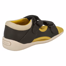 Boys Clarks Casual Sandals Fudgy Jump - F Fit - UK 5 Infant, Grey