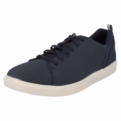 ) Mens Clarks Casual Trainers Step Verve Lo - G Fit - UK 7, Navy (Blue