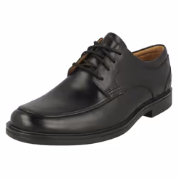 Mens Clarks Formal Lace Up Shoes Un Aldric Park - G Fit - UK 8, Black