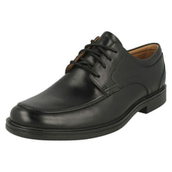 Mens Clarks Formal Lace Up Shoes Un Aldric Park - G Fit - UK 8, Black