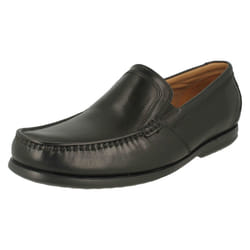 Mens Clarks Slip On Formal Loafers Un Gala Free - G Fit - UK 7.5, Black