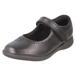 Girls Clarks Formal/School Shoes Etch Craft - E Fit - Black, UK 11.5 Child