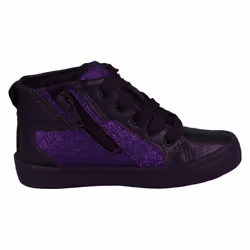 Girls Clarks Casual Ankle Boots City Oasis HT - F Fit - Purple, UK 5 Infant