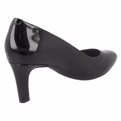 Ladies Clarks Textured Court Shoes Calla Rose - E Fit - UK 3, Black