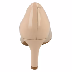 ) Ladies Clarks Textured Court Shoes Calla Rose - E Fit - UK 6, Cream (Beige