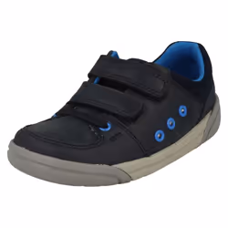 ) Boys Clarks Casual Shoes Tolby Buzz - F Fit - UK 12 Child, Navy (Blue