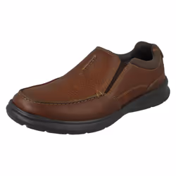 Mens Clarks Casual Shoes Cotrell Free - H Fit - Tobacco, UK 7.5