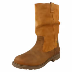 Girls Clarks Waterproof Zip Up Boots Astrol Rise - F Fit - Tan, UK 12.5 Child