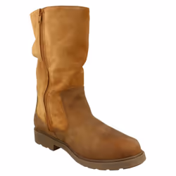 Girls Clarks Waterproof Zip Up Boots Astrol Rise - F Fit - Tan, UK 12.5 Child
