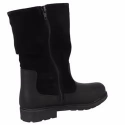 Girls Clarks Waterproof Zip Up Boots Astrol Rise - F Fit - Black, UK 10.5 Child