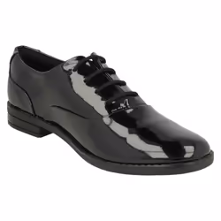 Girls Clarks Lace Up Brogue School Shoes Drew Star - G Fit - UK 13 Child, Black