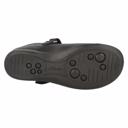 Girls Clarks Studded Strap School Shoes Prime Walk - G Fit - UK 10.5 Child, Black
