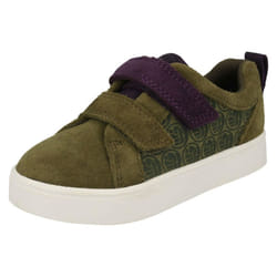 Boys Clarks Marvel Superhero Casual Shoes City Hero Lo - G Fit - UK 4 Infant, Green