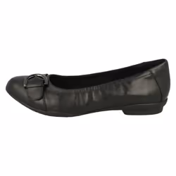Ladies Clarks Casual Slip On Flat Shoes Neenah Lark - E Fit - UK 3.5, Black