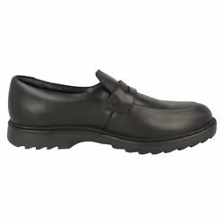 Boys Clarks Slip On Formal Shoes Asher Stride - H Fit - UK 3 Child, Black