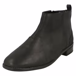 Girls Clarks Ankle Boots Drew Moon - G Fit - UK 6.5 Child, Black