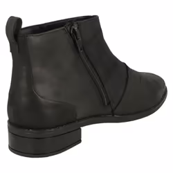 Girls Clarks Ankle Boots Drew Moon - G Fit - UK 6.5 Child, Black