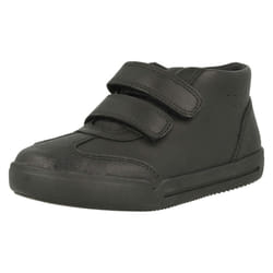 Boys Clarks Hi Top School Shoes Mini Idol - G Fit - UK 7 Infant, Black