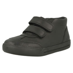 Boys Clarks Hi Top School Shoes Mini Idol - G Fit - UK 7.5 Infant, Black
