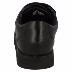 Boys Clarks Hook And Loop Fastening Formal Shoes Crown Tate - F Fit - UK 12 Child, Black