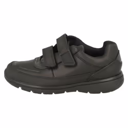 Boys Clarks Hook & Loop School Shoes Venture Walk - Black, UK 10 Child