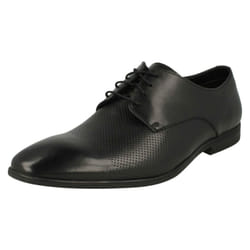 Mens Clarks Formal Lace Up Shoes Bampton Cap - G Fit - UK 11, Black