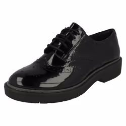 Ladies Clarks Lace Up Casual Shoes Alexa Darcy - D Fit - UK 3, Black