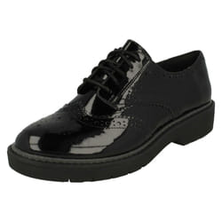 Ladies Clarks Lace Up Casual Shoes Alexa Darcy - D Fit - UK 3, Black