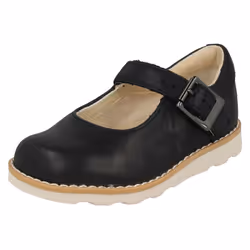 ) Girls Clarks Air Spring Casual Shoes Crown Honor - F Fit - UK 4.5 Infant, Navy (Blue