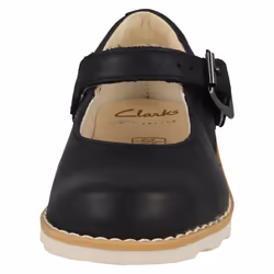 ) Girls Clarks Air Spring Casual Shoes Crown Honor - F Fit - UK 4.5 Infant, Navy (Blue