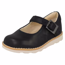 ) Girls Clarks Air Spring Casual Shoes Crown Honor - G Fit - UK 5 Infant, Navy (Blue