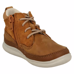 ) Boys Clarks Casual Ankle Boots Cloud Air - F Fit - UK 5 Infant, Tan (Brown