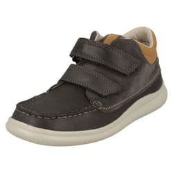 Boys First Shoes By Clarks Ankle Boots Cloud Tuktu - G Fit - UK 4.5 Infant, Grey