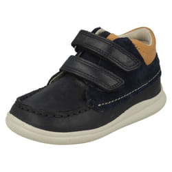 ) Boys First Shoes By Clarks Ankle Boots Cloud Tuktu - F Fit - UK 5 Infant, Navy (Blue