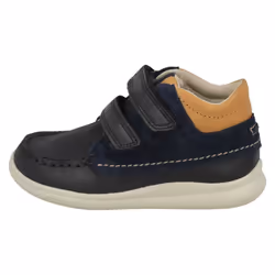) Boys First Shoes By Clarks Ankle Boots Cloud Tuktu - G Fit - UK 4 Infant, Navy (Blue