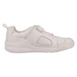Boys Clarks Stylish Trainers Orbit Ride - F Fit - UK 11.5 Child, White