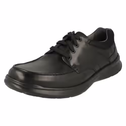 Mens Clarks Casual Shoes Cotrell Edge - G Fit - Black, UK 13