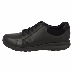 Ladies Clarks Unstructured Lace Up Shoes Un Adorn Lace - Black, UK 3