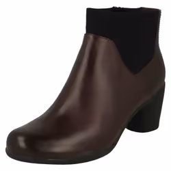 ) Ladies Clarks Smart Ankle Boots Un Rosa Mid - D Fit - UK 4, Aubergine (Purple