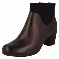 ) Ladies Clarks Smart Ankle Boots Un Rosa Mid - D Fit - UK 4.5, Aubergine (Purple