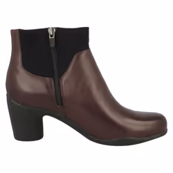 ) Ladies Clarks Smart Ankle Boots Un Rosa Mid - D Fit - UK 4.5, Aubergine (Purple