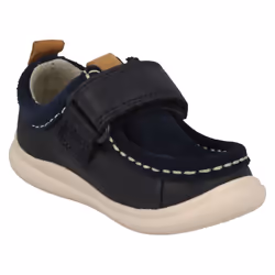 ) Boys Clarks Casual Shoes Cloud Sea - F Fit - UK 4 Infant, Navy (Blue