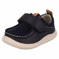 ) Boys Clarks Casual Shoes Cloud Sea - F Fit - UK 4.5 Infant, Navy (Blue