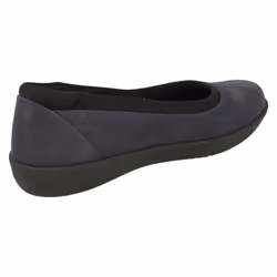 ) Ladies Clarks Cloud Steppers Flat Shoes Ayla Low - D Fit - UK 3.5, Navy (Blue