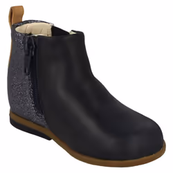 ) Infant Girls Clarks Glitter Detailed Ankle Boots Drew Fun - F Fit - UK 5 Infant, Navy (Blue